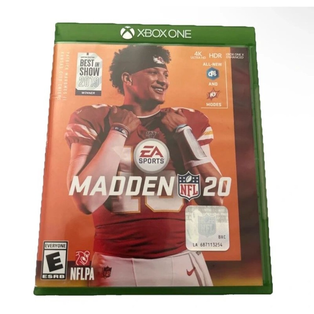 Madden NFL 20 Microsoft Xbox One X Enhanced 4K HDR  Mahomes Cover